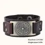My Shape Talisman Cuff Wristband Adjustable Perun of Slavic Cross Axe Mens Leather Bracelets Jewelry