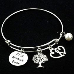 Kivosliviz Nonna Gifts Grandma Bracelet Nonna Jewelry Women Best Nonno Ever Nonna Bracelet