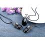 MANIFO Natural Quartz Crystal Stone Necklace Reiki Healing Gemstone Pendant Necklace Jewelry for Women Men