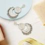 RechicGu Ethnic Bali Jhumka Jhumki Lotus Mexico Gypsy Dangle Earrings Traditional Ear Studs with Gift Box