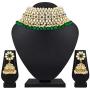Aheli Elegant Indian Traditional Wedding Wear Kundan Pearl Encrusted Choker Necklace Set with Jhumki Earrings Ethnic Bollywood Party for Women