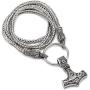 GuoShuang Viking Metal Cord Ravens of Odin with Thors Mjolnir Wolf Scandinavian Huginn and Muninn