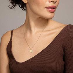 PAVOI 14K Rose Gold Plated Letter Necklace for Women | Gold Initial Necklace for Girls