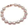Mariell 14K Rose Gold Plated Pear-Shaped Halo Cubic Zirconia Bridal Tennis Bracelet Wedding Jewelry Mariell 14K Rose Gold Plated Pear-Shaped Halo Cubic Zirconia Bridal Tennis Bracelet Wedding Jewelry