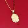 24K Gold Islamic Arabic Script Allah Oval Pendant Necklace 24K Gold Islamic Arabic Script Allah Oval Pendant Necklace