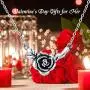 JUSTKIDSTOY I Love You Forever Rose Flower Necklace S925 Sterling Silver Flower Heart Rose Jewelry Gifts for Women Girlfriend Birthday Mothers Day JUSTKIDSTOY I Love You Forever Rose Flower Necklace S925 Sterling Silver Flower Heart Rose Jewelry Gifts for Women Girlfriend Birthday Mothers Day