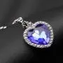 JoJo & Lin Titanic Ocean Heart Pendant Necklaces For Women Blue Crystal Rhinestone Silver Plated Necklace Jewelry JoJo & Lin Titanic Ocean Heart Pendant Necklaces For Women Blue Crystal Rhinestone Silver Plated Necklace Jewelry