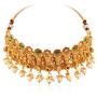 Aheli Elegant Gold Tone Crafted Ethnic Festive Wedding Party Wear Choker Necklace Jhumki Earrings Set for Indian Women Traditional Fashion Jewelry