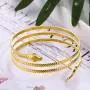 2 Pack Metal Snake Armband Swirl Snake Spiral Upper Arm Cuff Armlet Bangle Bracelet Egyptian Costume Accessory for Women Gold 2 Pack Metal Snake Armband Swirl Snake Spiral Upper Arm Cuff Armlet Bangle Bracelet Egyptian Costume Accessory for Women Gold