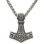 GuoShuang Men Norse God Viking Odin Wolf Thors Mjolnir Pendant Necklace with Valknut Gift Bag GuoShuang Men Norse God Viking Odin Wolf Thors Mjolnir Pendant Necklace with Valknut Gift Bag