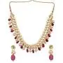Efulgenz Indian Traditional 14 K Gold Plated Bollywood Faux Kundan Pearl Ruby Beaded Bridal Choker Necklace Earrings Wedding Jewelry Set Efulgenz Indian Traditional 14 K Gold Plated Bollywood Faux Kundan Pearl Ruby Beaded Bridal Choker Necklace Earrings Wedding Jewelry Set
