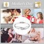Menton Ezil Fairytale Mermaid Swarovski Crystal Silver Plated Women Bangle Bracelet for Girls Wife Mom