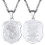 PROSTEEL Saint Michael The Archangel Necklace Pendant & Chain Catholic Religious Jewelry