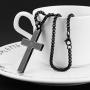 HZMAN Stainless Steel Mens Womens Cross Necklace Lords Prayer Pendant, 4 Colors Available