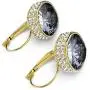 Vogale Square Crystal Dangle Earrings for Women, 14k Gold Plated Hypoallergenic Rhinestones Earrings, Fashion Gold Jewelry for Women, Diamond Dainty Dangling Earrings, Suitable for Banquets