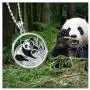 Waysles Panda Necklace 925 Sterling Silver Cute Animal Pendant Necklace Jewelry Gifts for Women Daughter Panda Lovers Waysles Panda Necklace 925 Sterling Silver Cute Animal Pendant Necklace Jewelry Gifts for Women Daughter Panda Lovers