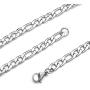 Monily 16 Inches 30 Inches Figaro Chain Necklace 4mm 8.5mm Stainless Steel Figaro Link Chain for Men Women 18k Real Gold Plated
