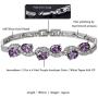 RIZILIA Tennis Bracelet & Oval Cut CZ [6 Colors available] in White Gold Plated, 7''