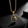 Hipunk Wolf Necklace Round Mens Punk 316L Stainless Steel Animal Wolf Head Pendant 18k Gold/Black Gun Plated Streetwear Jewelry SP0015 Hipunk Wolf Necklace Round Mens Punk 316L Stainless Steel Animal Wolf Head Pendant 18k Gold/Black Gun Plated Streetwear Jewelry SP0015