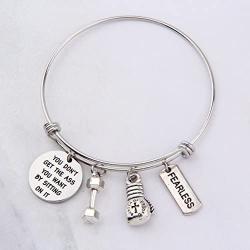 SEIRAA Fitness Bracelet You Dont Get The Ass You Want by Sitting On It Bangle Workout Gift for Her