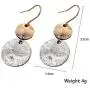 Gmillions Disc Dangle Drop Earrings Long Hoops Geometric Round Curved Filled Everyday Jewelry for Women