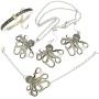 RechicGu Octopus Jewelry Set Sea Creature Kraken Tentacle Necklace Earrings Bangle Anklet Bracelet Nature Pack Fisherman Fish Gift