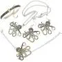RechicGu Octopus Jewelry Set Sea Creature Kraken Tentacle Necklace Earrings Bangle Anklet Bracelet Nature Pack Fisherman Fish Gift