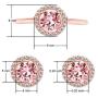SolidSilver - Sterling Silver Adjustable Rings Sizes 7-9 Made with a Round Solitaire Swarovski Crystal | Sterling Silver, Yellow or Rose Gold Dipped