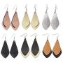 Faux leather earrings, Lightweight Layered Leather Earrings Dangling Drop Earrings for Women Girls