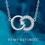 Nature Diamond 1 Stone Circle Necklace for Women Sterling Silver, Anniversary Jewelry for Wife/Girlfriend, Love Gifts for Her (0.03ct) 16''-18'' Nature Diamond 1 Stone Circle Necklace for Women Sterling Silver, Anniversary Jewelry for Wife/Girlfriend, Love Gifts for Her (0.03ct) 16''-18''