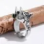 Rinspyre Mens Stainless Steel Egyptian God Anubis Gold Ankh Cross Ring Biker Band Rinspyre Mens Stainless Steel Egyptian God Anubis Gold Ankh Cross Ring Biker Band