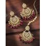 Aheli Stunning Indian Traditional Maang Tikka Earrings Set for Women Bollywood Ethnic Party Wear Fashion Jewelry for Women