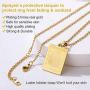 GOLDCHIC JEWELRY Unisex Allah Necklace Haram, 18K Gold Plated/Platinum Plated Iced Out/Oval/Square Mashallah Allah Arabic Islamic Muslim Jewelry with Gift Box