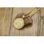 Mens Buddha Namaste Ohm Om Aum Sanskrit Symbol Medallion Pendant Necklace with CZ,Hindu Yoga Jewelry