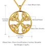 beautlace Celtic Knot Necklaces Silver/18K Gold/Black Gun Plated Round Good Luck Irish Celtic Knot Vintage Knot Pendant Birthday Gift for Women Men KP0138