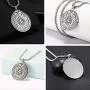 VASSAGO Stainless Steel Fourth Pentacle of Mercury Pendant Necklace Key of Solomon Seal Round Charm Wide Chain Talisman Jewelry for Men VASSAGO Stainless Steel Fourth Pentacle of Mercury Pendant Necklace Key of Solomon Seal Round Charm Wide Chain Talisman Jewelry for Men