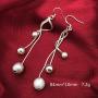 YAZILIND Drop Dangle Earrings Silver Ball Wave Vintage Boho Women Fish Hook Earrings Retro Personalized Statement Elegant Jewelry
