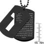 West Coast Jewelry Crucible Black Plated Stainless Steel Dog Tag Cross Necklace with Lords Prayer, Double Dog Tag Pendant, 24'' Chain