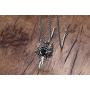 Dragon Sword Necklace for Men or Women Stainless Steel Black Cubic Zirconia Punk Gothic Vintage Look Mythical Pendant with Chain Fantasy Fashion Jewelry by Ginger Lyne
