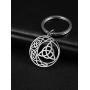 cooltime Stainless Steel Pendant Keychain Irish Celtic Knot Pentagram Good Luck Jewelry for Women