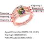 AILIN Personalized Mothers Ring with 1-6 Birthstones & Engraving 925 Sterling Silver Promise Rings for Mom Grandma Family Couple Ring Engagement Rings for Women Silvier Rose Gold Gold Plated