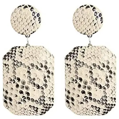 Womens Fashion Leather Earrings Snakeskin Print Big Geometric Dangle Drop Faux Leather SnaKe Earrings Womens Fashion Leather Earrings Snakeskin Print Big Geometric Dangle Drop Faux Leather SnaKe Earrings