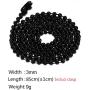SINLEO Titanium Stainless Steel Small Beads Ball Chain Necklace for Men Women 18-38 Inches Silver Black Gold
