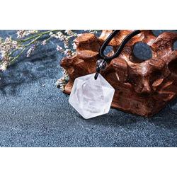 Top Plaza Hexagram Star Healing Crystal Stone Pendant Necklaces Adjustable Natural Gemstone Necklace Reiki Quartz Jewelry for Men Women