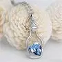 KEPKGO Love Heart Crystal Pendant Necklace with Unique Bottle Shape Valentines Day Jewelry Gifts for Womens Girls KEPKGO Love Heart Crystal Pendant Necklace with Unique Bottle Shape Valentines Day Jewelry Gifts for Womens Girls