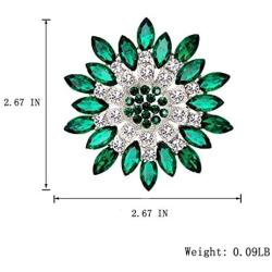 seven wolves All-Match Accessories Brooches Wedding Bridal Big Crystal Rhinestone Bouquet Brooch Pin for Women