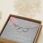 AnalysisyLove 30th Birthday Gifts for Women - Sterling Silver Infinity 3 Circle Necklace for Her 3 Decades Jewelry Gift Ideas