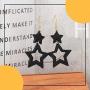 Jagucho Leather Star Earrings Dangle for Women, Lightweight Handmade Earrings Drop for Teen Girls, Gifts for Women