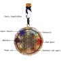 Loypi Chakra Orgonite Energy Crystal Pendant Resin Jewelry Handcraft Pendant Gathering Wealth Brings Good Luck Woman Necklace