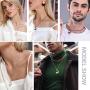 Couple Heart/Cat Necklaces, 2pcs Necklaces/Set, Black/18K Real Gold Plated 316L Stainless Steel, Mens Womens Jewelry (with Gift Box)